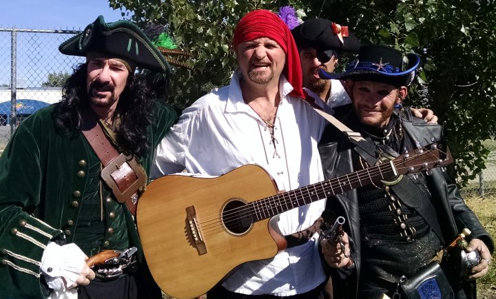 Troubador pirates pose